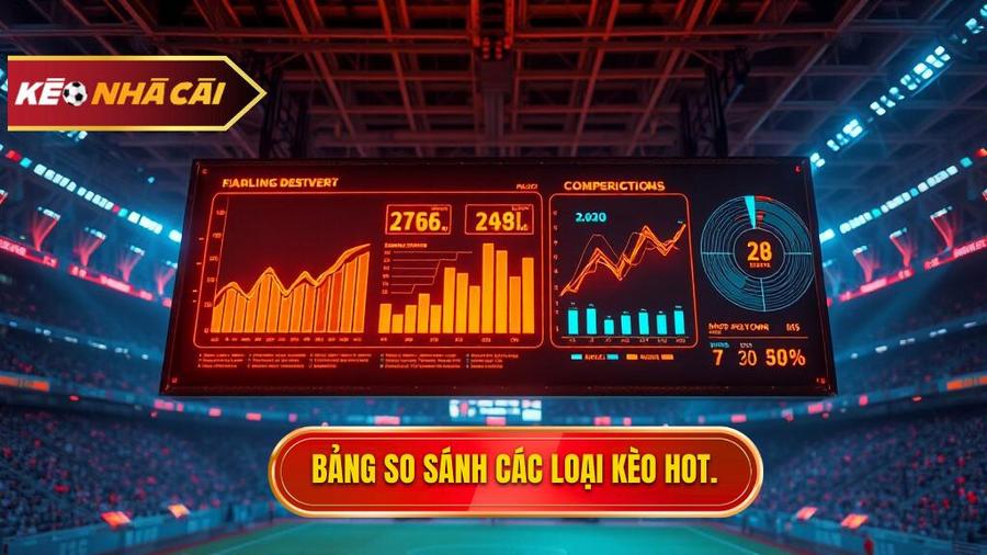 Bảng so sánh các loại kèo phổ biến trong trận hot
